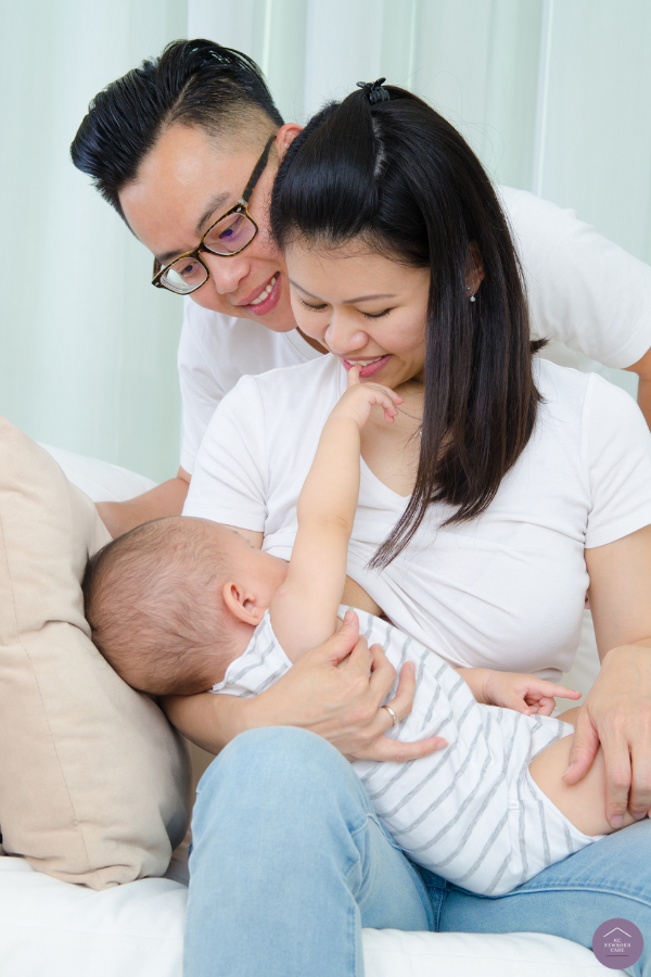Newborn care specialist caring for a baby in Salt Lake City